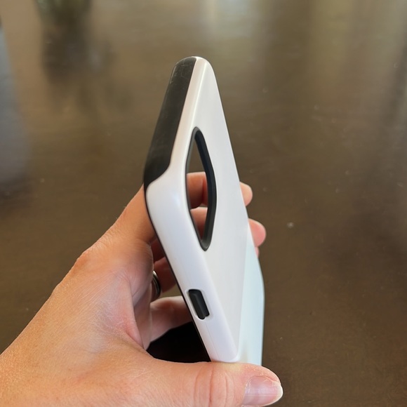 New never iPhone 13 tough, used SaffyDesign matte white and peach phone case. - Picture 3 of 5